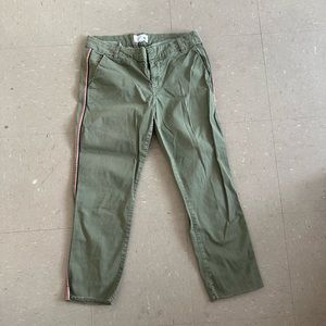 Sundry Green Chino Midrise with Side Stripe detail